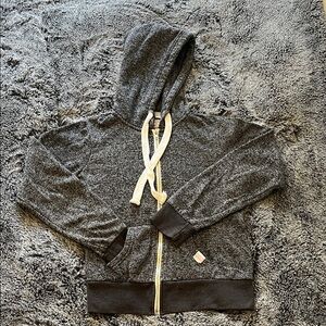 Women's Charcoal Zip-Up Hoodie